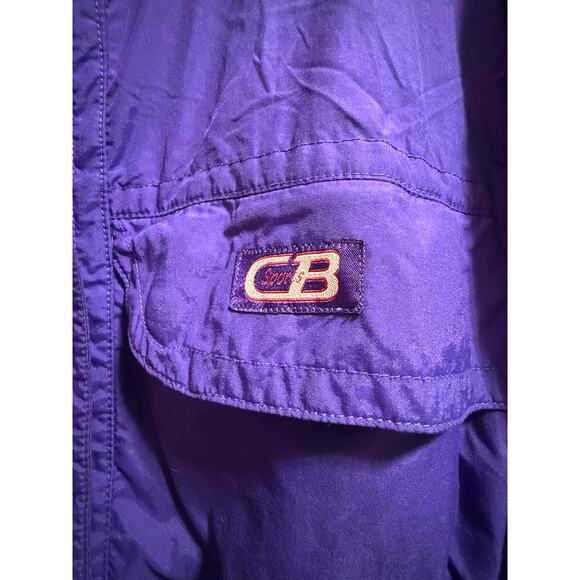 Vintage CB Sports Purple & Green Nylon Windbreaker - Full Zip - Women's Large - Picture 5 of 10